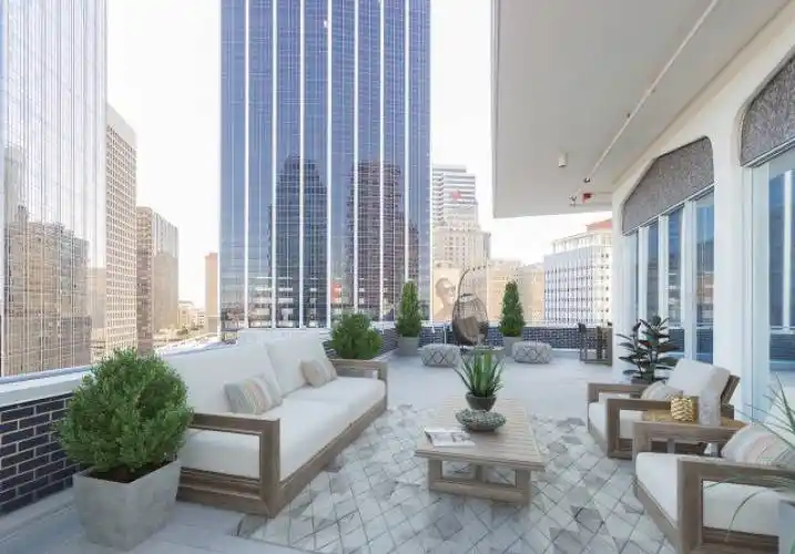 Rental by Apartment Wolf | The Mayflower Apartments | 411 N Akard St, Dallas, TX 75201 | apartmentwolf.com